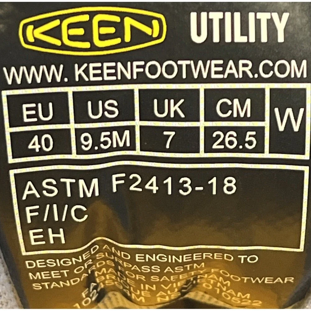 Keen Utility Vista Energy Black Blue Carbon‎ Toe Work Shoes Women Size 9.5M